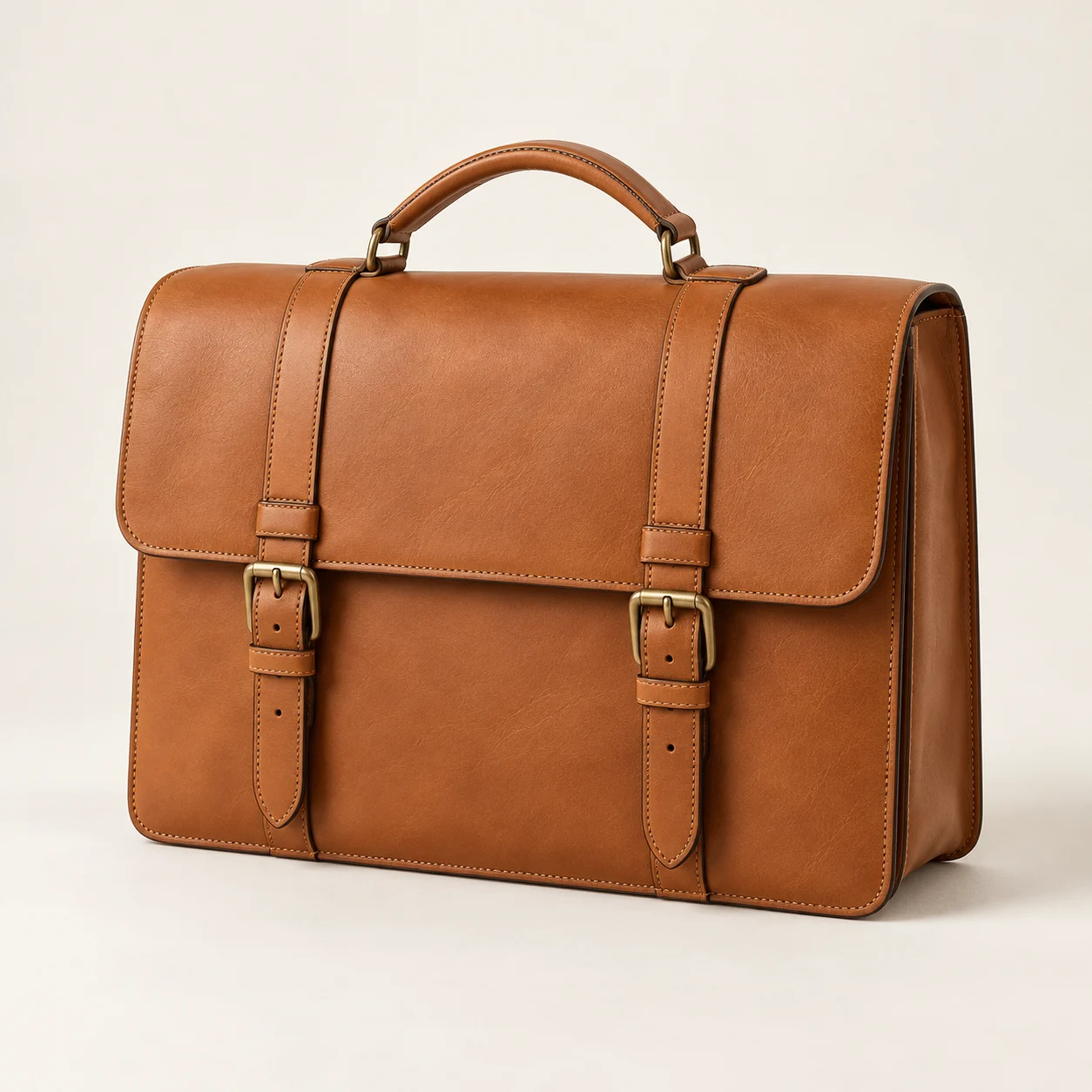 Tan Belgravia Buckle Briefcase