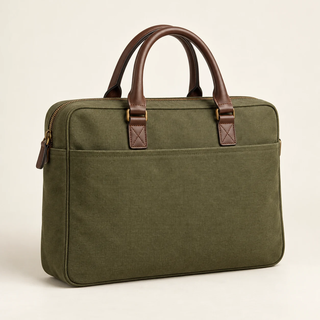 Olive Camden Canvas Briefcase